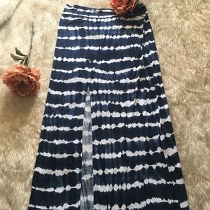 BRAND NEW Navy blue and white striped maxi skirt!